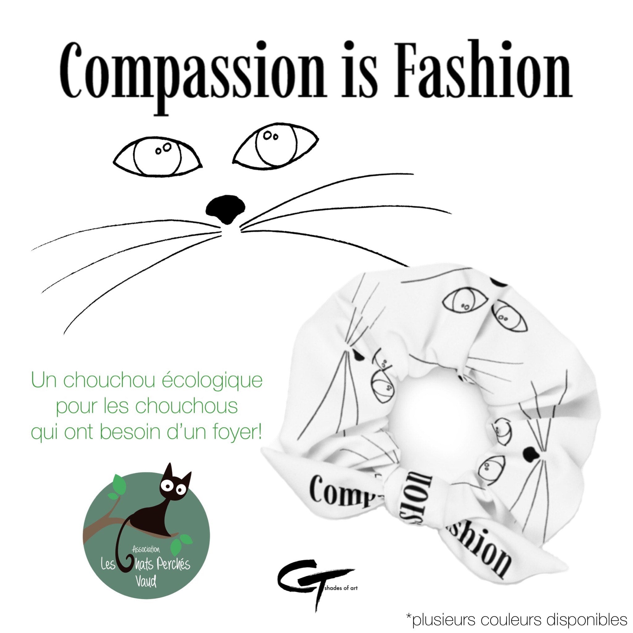 Chouchou écologique - Compassion is Fashion (noir)