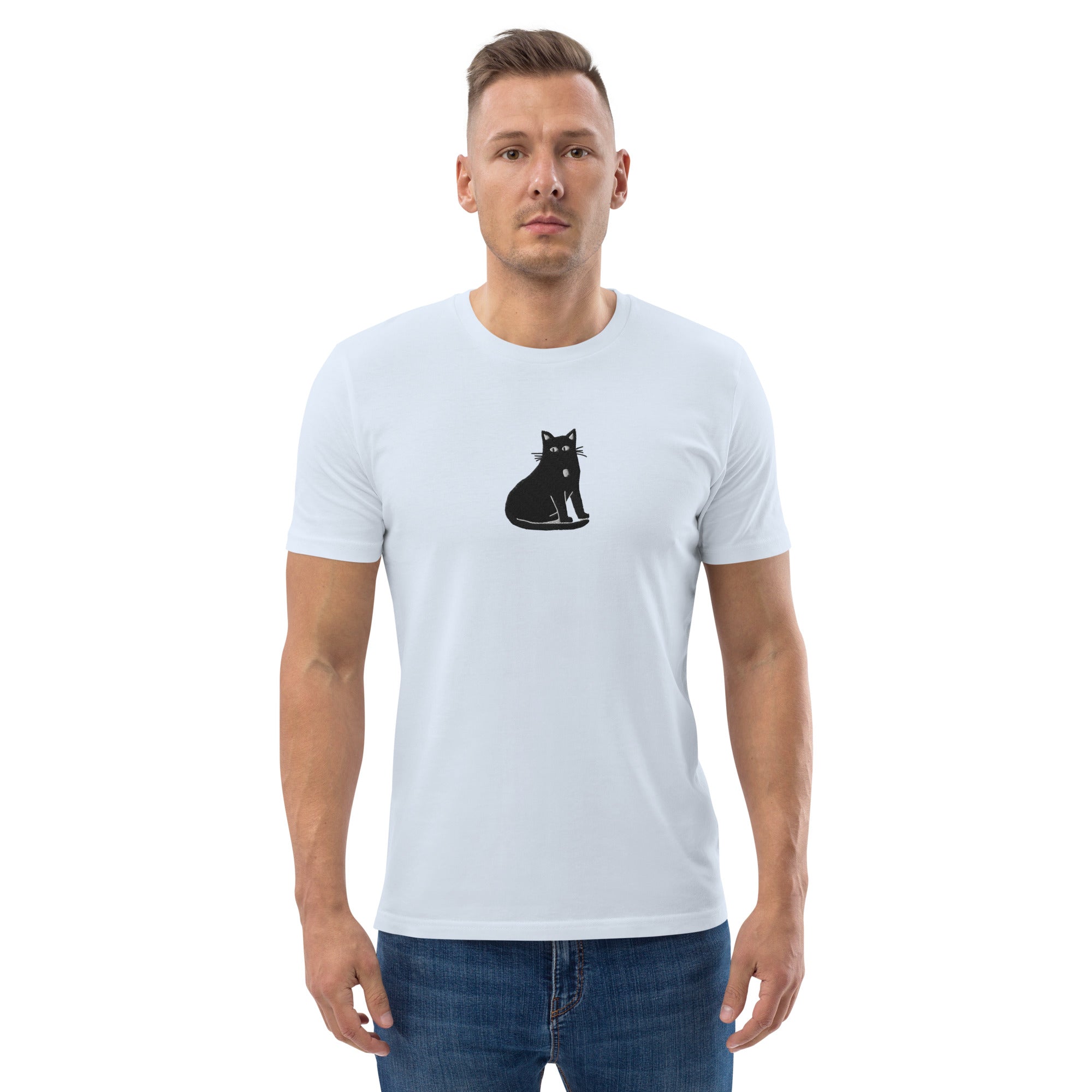 T-shirt unisexe en coton biologique - Mon chat noir
