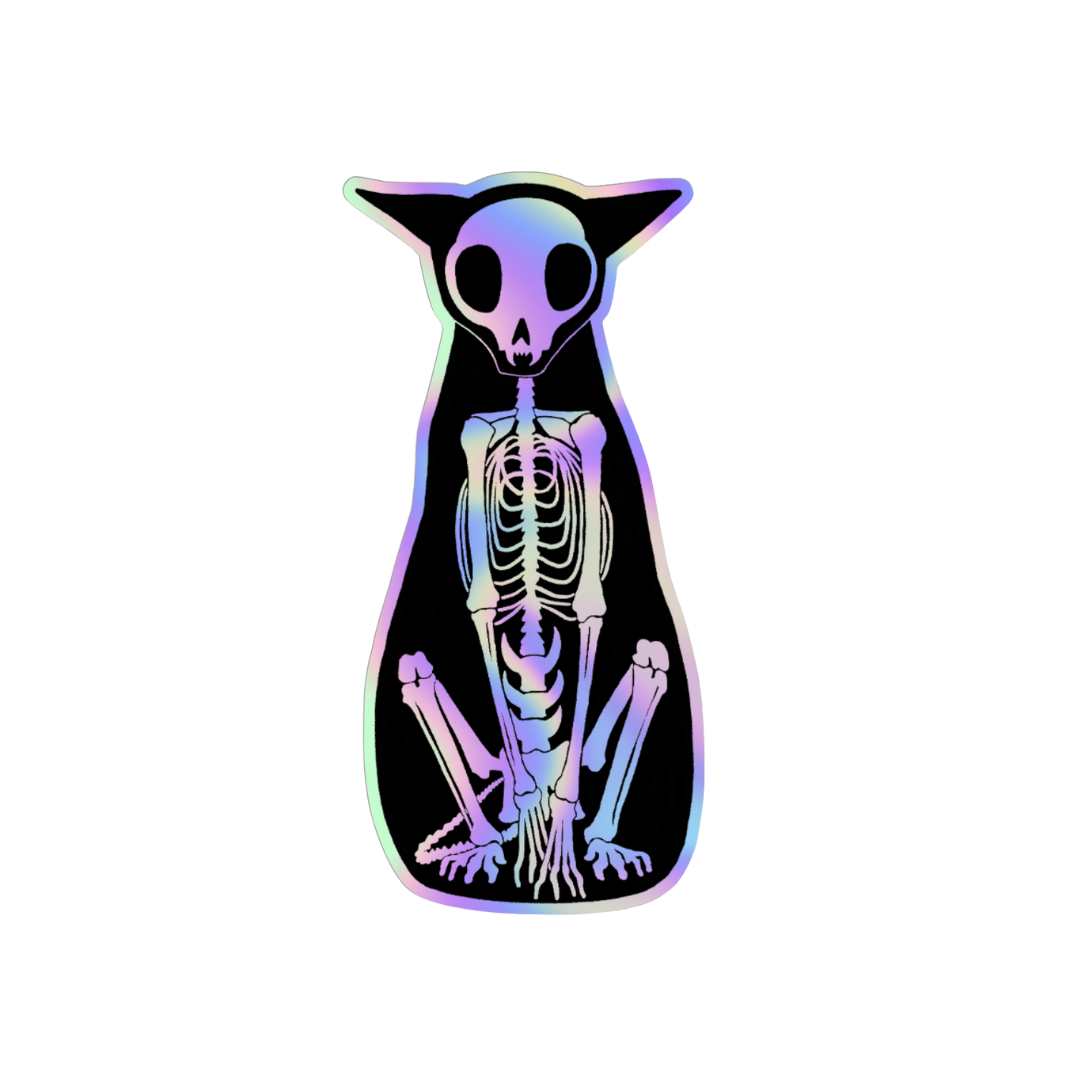 Sticker Premium - Ghost Cat (holo)